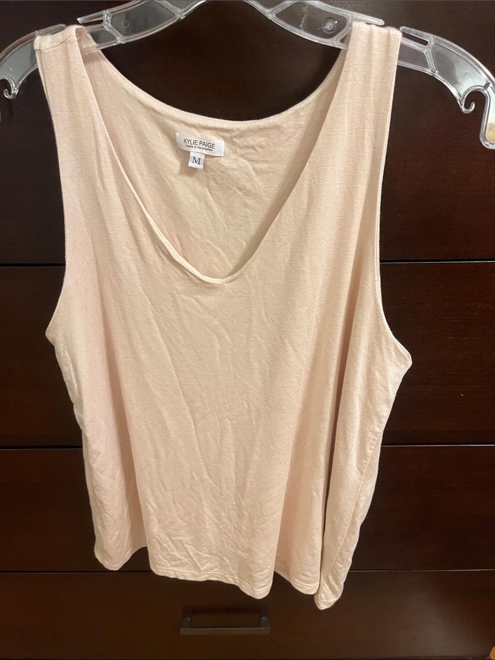 Kylie Paige Cream V-Neck Tank Top - Lightweight Everyday Layer